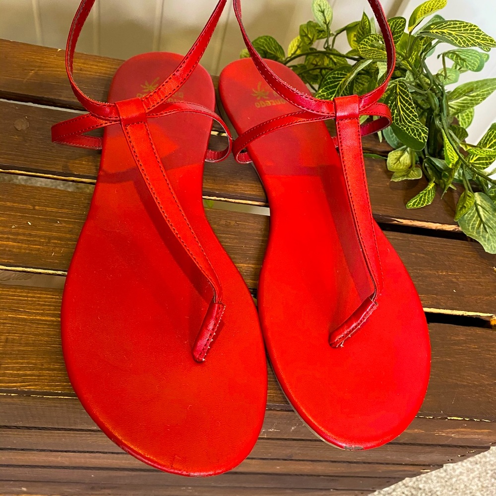 All Red Thong Style Montego Bay Club Sandal